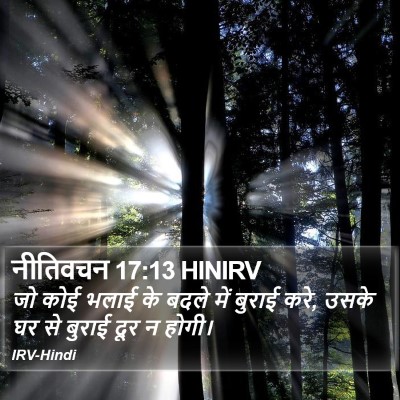 नीतिवचन 17:13 HINIRV Bible Verse Image