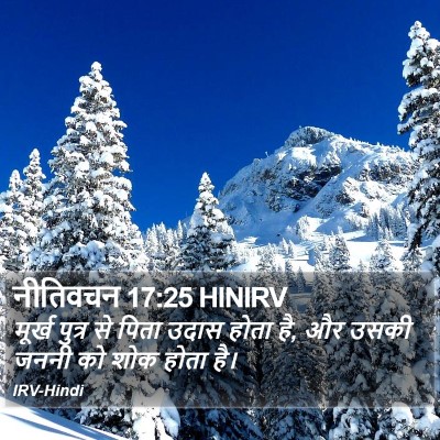 नीतिवचन 17:25 HINIRV Bible Verse Image