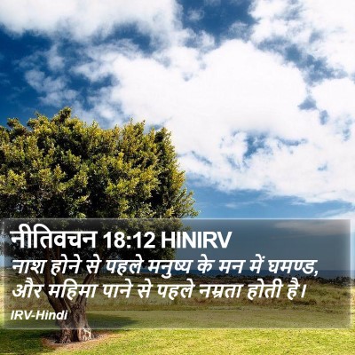नीतिवचन 18:12 HINIRV Bible Verse Image