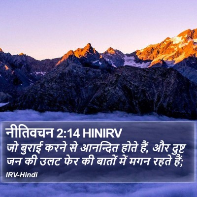 नीतिवचन 2:14 HINIRV Bible Verse Image
