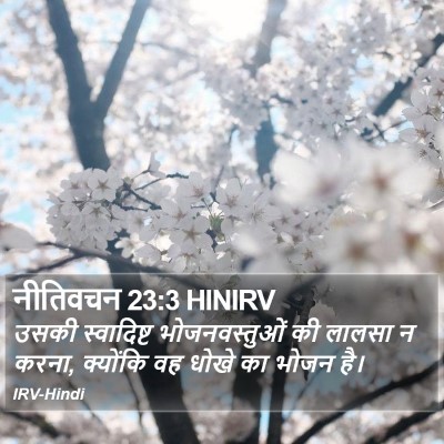 नीतिवचन 23:3 HINIRV Bible Verse Image