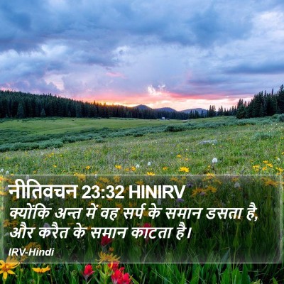 नीतिवचन 23:32 HINIRV Bible Verse Image