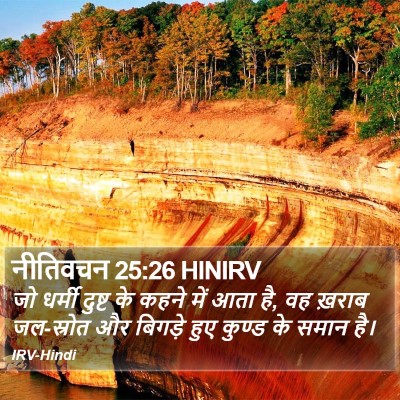 नीतिवचन 25:26 HINIRV Bible Verse Image