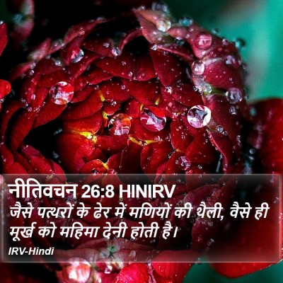 नीतिवचन 26:8 HINIRV Bible Verse Image