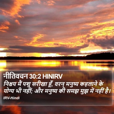 नीतिवचन 30:2 HINIRV Bible Verse Image