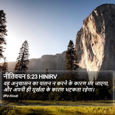 नीतिवचन 5:23 HINIRV Bible Verse Image