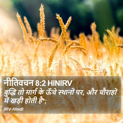 नीतिवचन 8:2 HINIRV Bible Verse Image