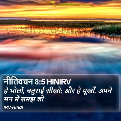 नीतिवचन 8:5 HINIRV Bible Verse Image