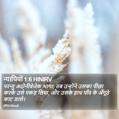 न्यायियों 1:6 HINIRV Bible Verse Image