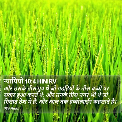 न्यायियों 10:4 HINIRV Bible Verse Image