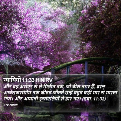 न्यायियों 11:33 HINIRV Bible Verse Image