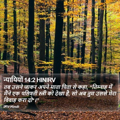 न्यायियों 14:2 HINIRV Bible Verse Image