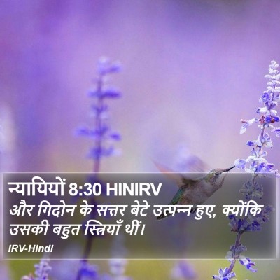 न्यायियों 8:30 HINIRV Bible Verse Image