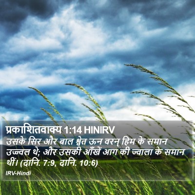 प्रकाशितवाक्य 1:14 HINIRV Bible Verse Image