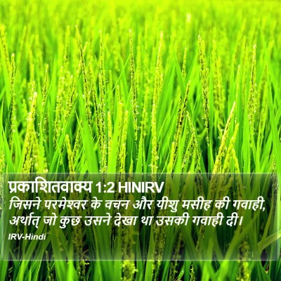 प्रकाशितवाक्य 1:2 HINIRV Bible Verse Image