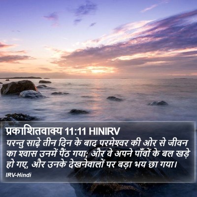 प्रकाशितवाक्य 11:11 HINIRV Bible Verse Image
