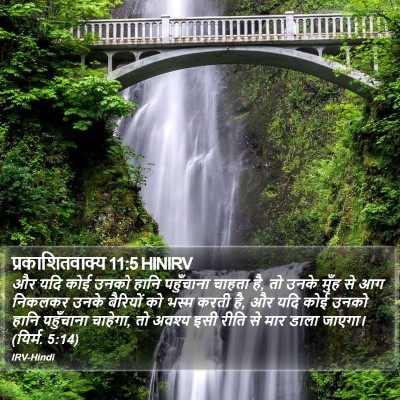 प्रकाशितवाक्य 11:5 HINIRV Bible Verse Image