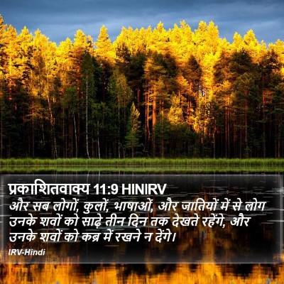 प्रकाशितवाक्य 11:9 HINIRV Bible Verse Image