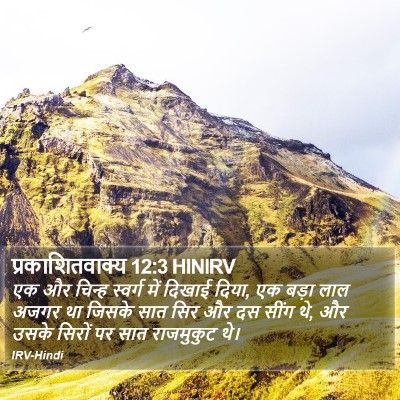प्रकाशितवाक्य 12:3 HINIRV Bible Verse Image