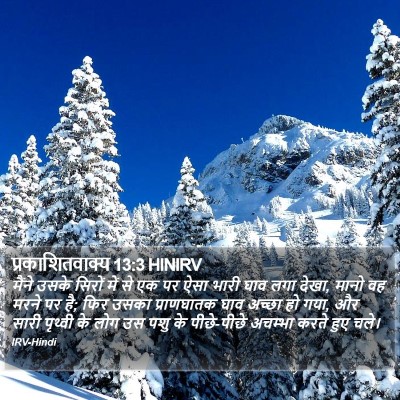 प्रकाशितवाक्य 13:3 HINIRV Bible Verse Image
