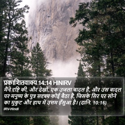 प्रकाशितवाक्य 14:14 HINIRV Bible Verse Image
