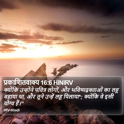 प्रकाशितवाक्य 16:6 HINIRV Bible Verse Image
