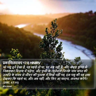 प्रकाशितवाक्य 17:8 HINIRV Bible Verse Image