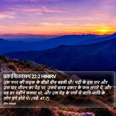 प्रकाशितवाक्य 22:2 HINIRV Bible Verse Image