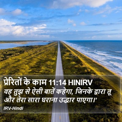 प्रेरितों के काम 11:14 HINIRV Bible Verse Image
