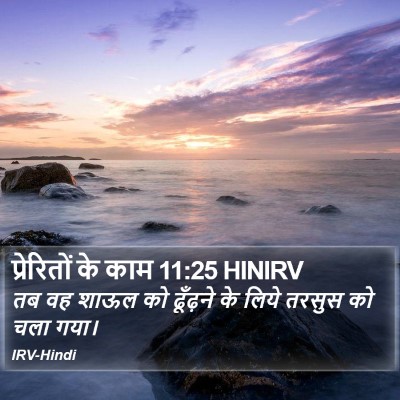 प्रेरितों के काम 11:25 HINIRV Bible Verse Image