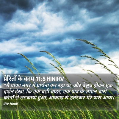 प्रेरितों के काम 11:5 HINIRV Bible Verse Image