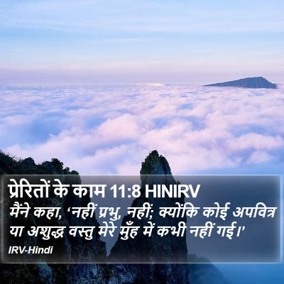 प्रेरितों के काम 11:8 HINIRV Bible Verse Image