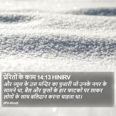 प्रेरितों के काम 14:13 HINIRV Bible Verse Image