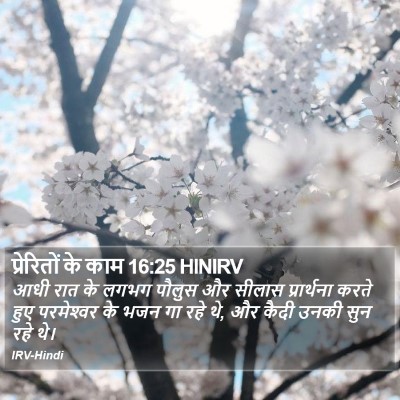 प्रेरितों के काम 16:25 HINIRV Bible Verse Image