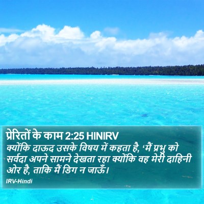 प्रेरितों के काम 2:25 HINIRV Bible Verse Image