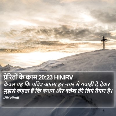 प्रेरितों के काम 20:23 HINIRV Bible Verse Image