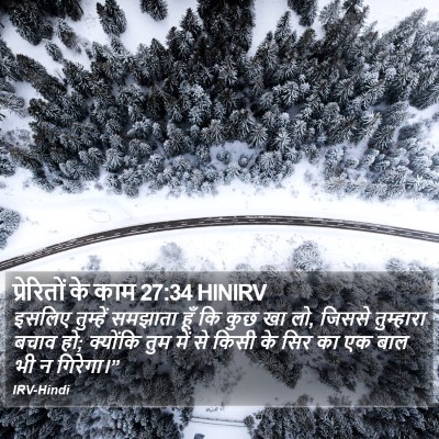 प्रेरितों के काम 27:34 HINIRV Bible Verse Image