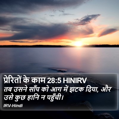 प्रेरितों के काम 28:5 HINIRV Bible Verse Image