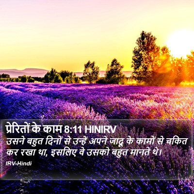 प्रेरितों के काम 8:11 HINIRV Bible Verse Image