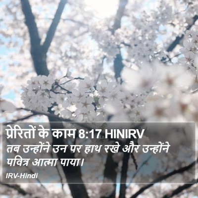 प्रेरितों के काम 8:17 HINIRV Bible Verse Image