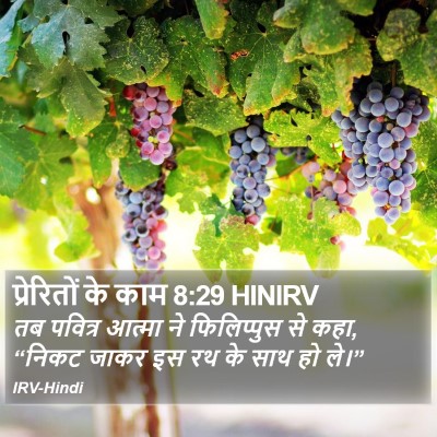 प्रेरितों के काम 8:29 HINIRV Bible Verse Image
