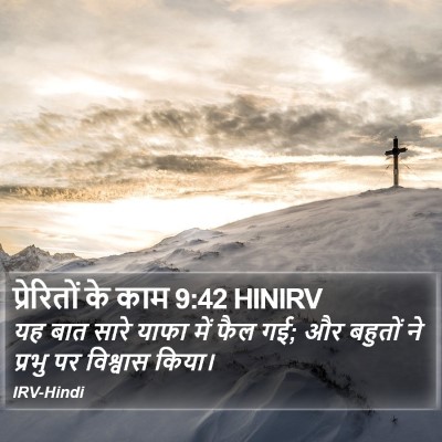 प्रेरितों के काम 9:42 HINIRV Bible Verse Image