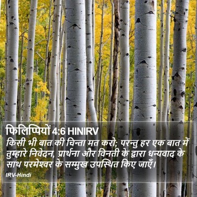 फिलिप्पियों 4:6 HINIRV Bible Verse Image