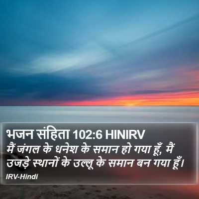 भजन संहिता 102:6 HINIRV Bible Verse Image