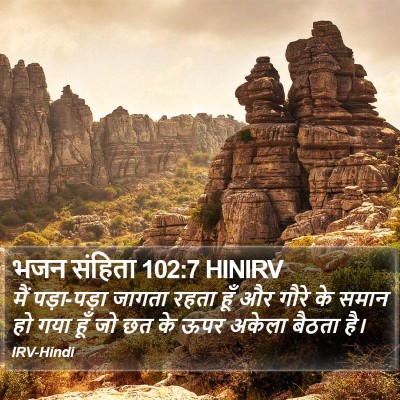 भजन संहिता 102:7 HINIRV Bible Verse Image