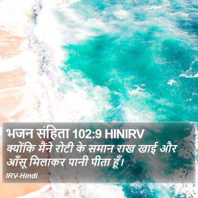 भजन संहिता 102:9 HINIRV Bible Verse Image
