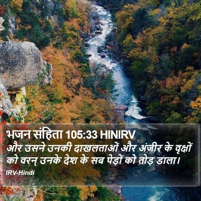 भजन संहिता 105:33 HINIRV Bible Verse Image