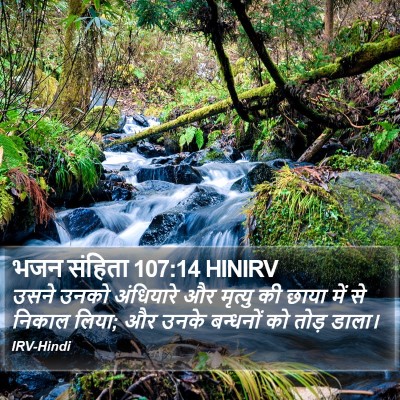 भजन संहिता 107:14 HINIRV Bible Verse Image