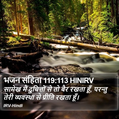 भजन संहिता 119:113 HINIRV Bible Verse Image