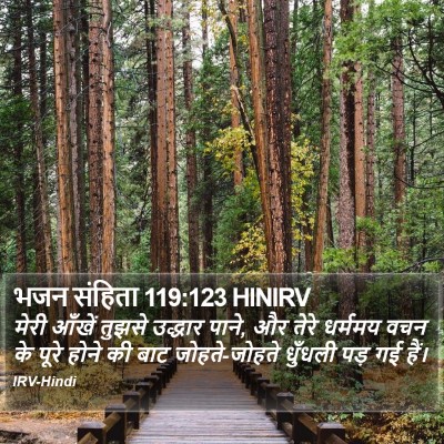 भजन संहिता 119:123 HINIRV Bible Verse Image